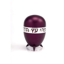 Load image into Gallery viewer, Agayof - Prestigious Gleaming Anodized Aluminium Etrog holder - Silver Color
