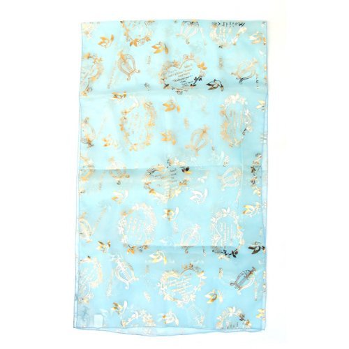 Elegant Chiffon Head Scarf - Song of Songs Gold Design