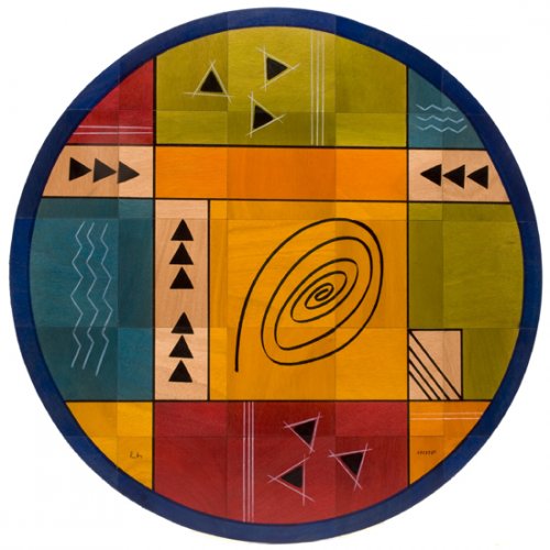 Round Floor Mat Modern by Kakadu Art