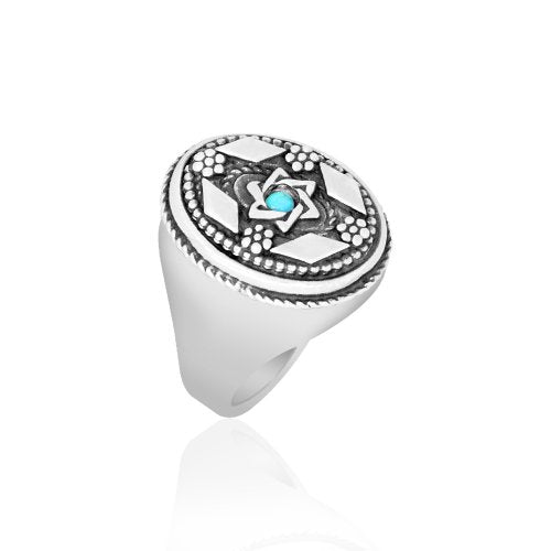 Silver Star of David Ring from Golan Studio