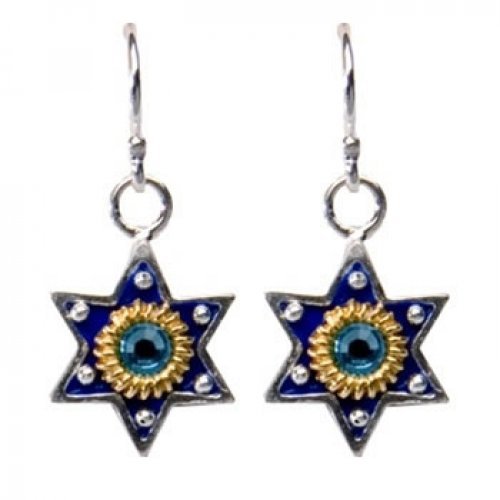 Sun Star of David Earrings by Ester Shahaf