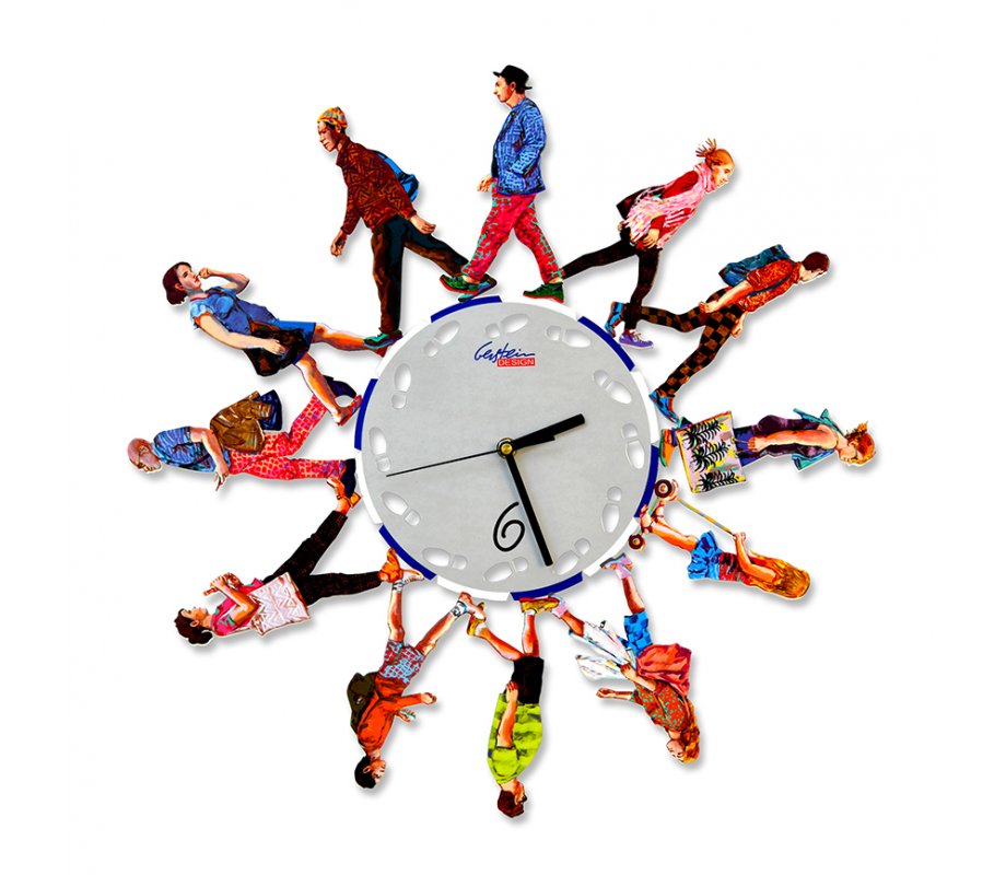 Walkers Time Wall Clock by David Gerstein